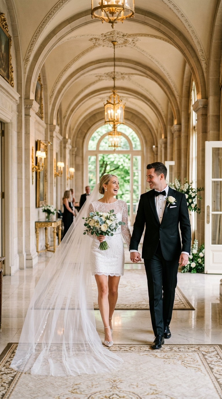 A Timeless Bridal Beauty Story Above the London Skyline